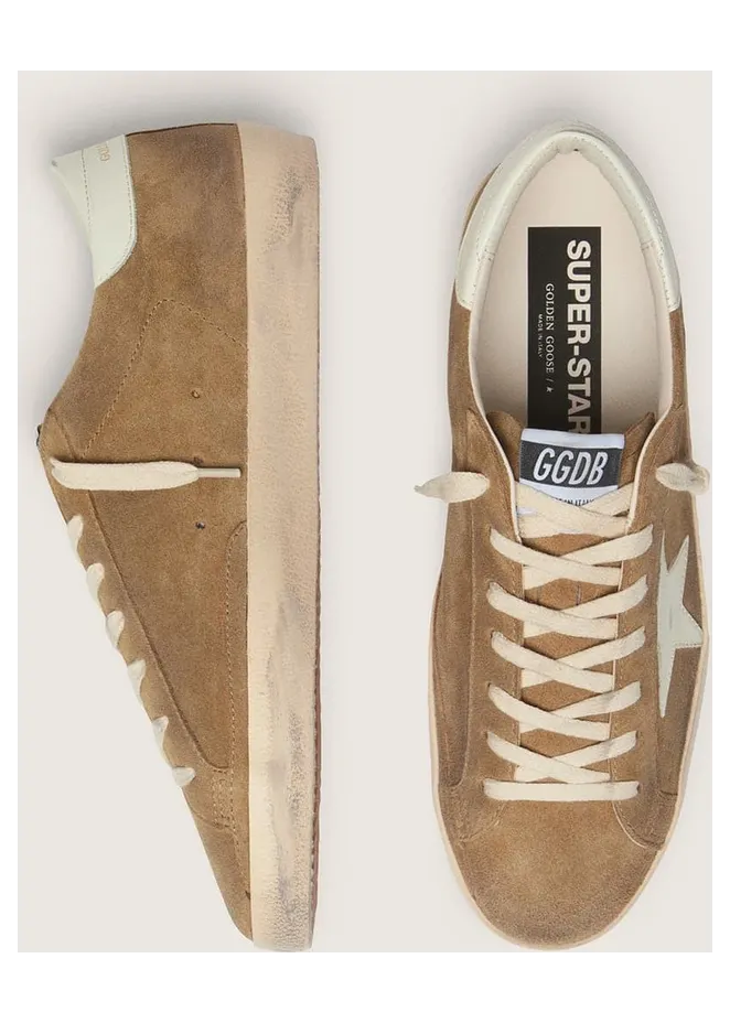 Golden Goose Men’S Super-Star In Tobacco Suede With White Leather Star (GMF00101.F008926.16121) (3)