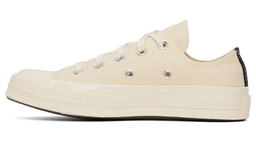 Comme des Garçons Play Off-White Converse Edition Half Heart Chuck 70 Low Sneakers (K111) (3)