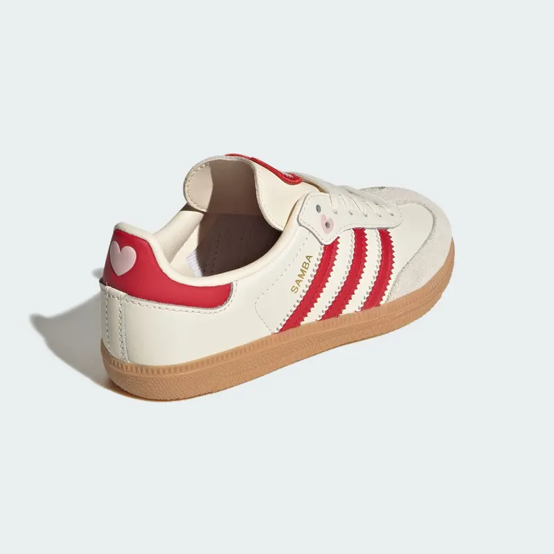 Adidas SAMBA OG Shoes Cream White / Better Scarlet / Gum (KI6681)