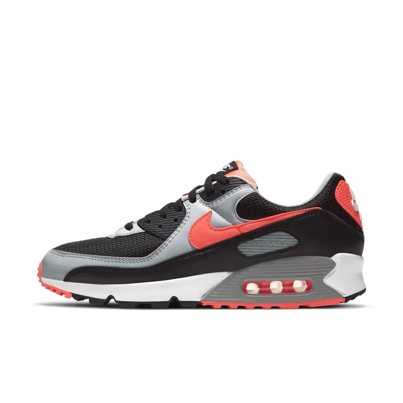 Nike Air Max 90 Black Radiant Red Wolf Grey Black/Radiant Red-White-Wolf Grey (CZ4222-001)