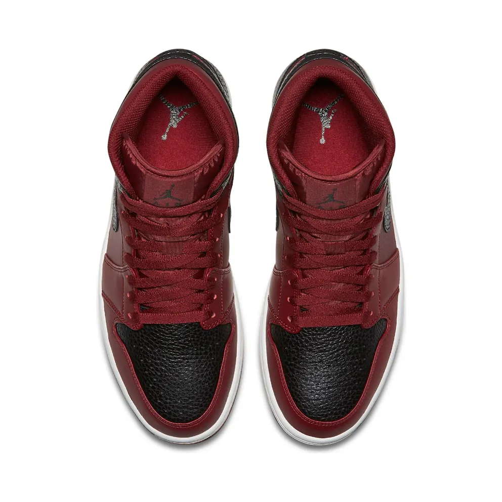 Jordan 1 Retro Mid Team Red Black Team Red/Black-Summit White (554724-601)