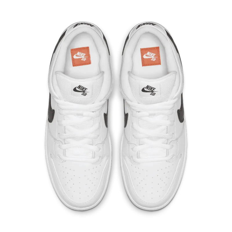 Nike SB Dunk Low Orange Label White White/Black-White-Gum Light Brown-Safety Orange (CD2563-100)