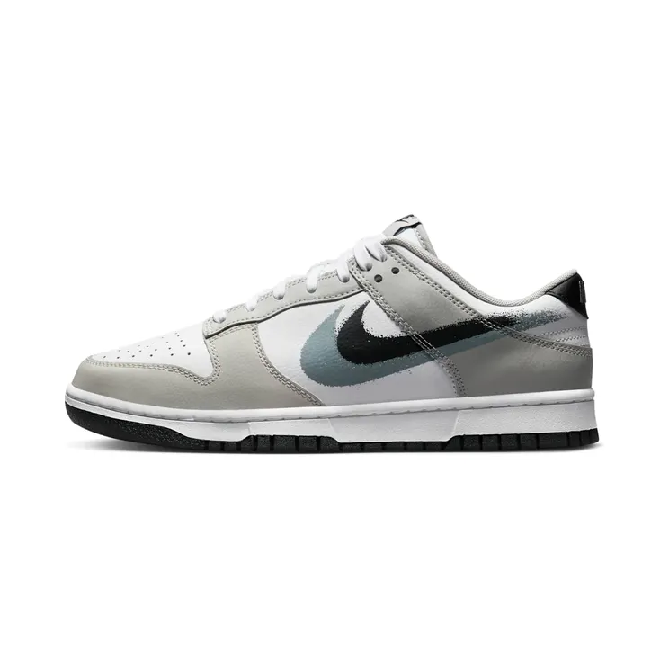Nike Dunk Low Stencil Swoosh “White / Cool Grey / Light Iron Ore / Black” (FD0661-100)