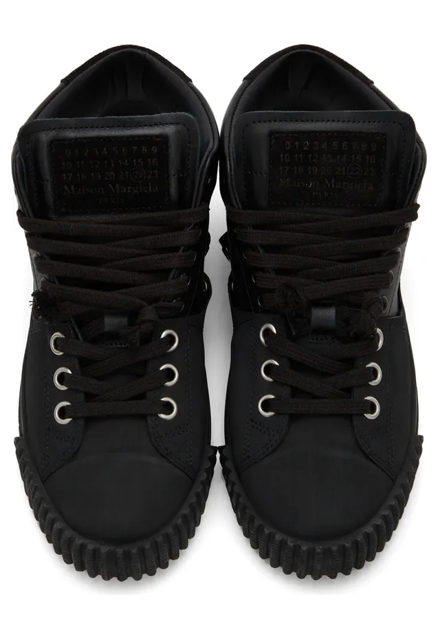 Maison Margiela White Leather Mid-Top Sneakers (S97WS0054 P4366) (5)