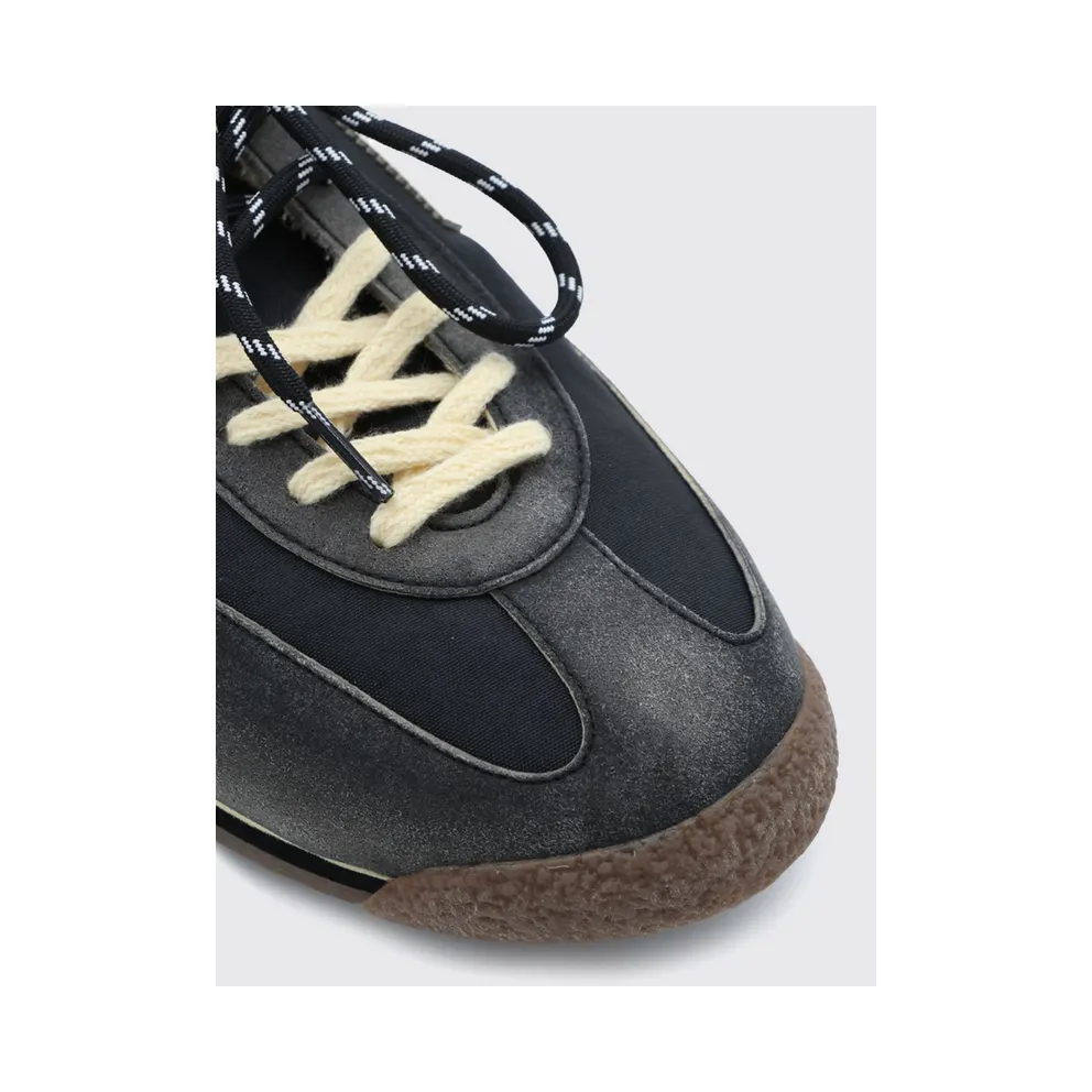 Puraai Panther Low-Top in Vegan Leather and Recycled Nylon Black (PU602P055)