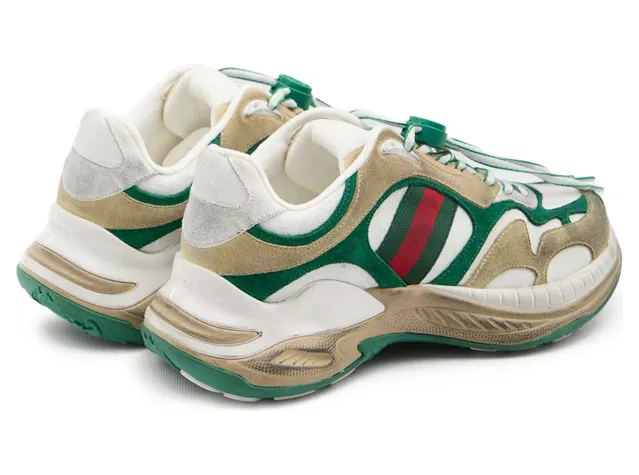 Gucci Drawstring Stripe Leather “Neutrals/Green” (853709 AAGGM 9251) (3)