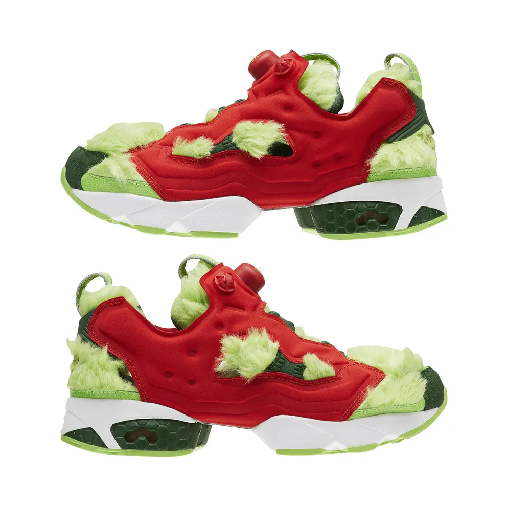 Reebok Instapump Fury Grinch Semi Solar Green/Scarlet-Pine Green-Gold Metallic (Other Brands Reebok)