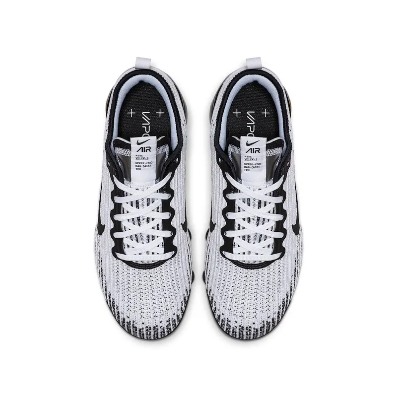 Nike Air VaporMax Flyknit 3 White Black (GS) White/Black-Volt (BQ5238-103)