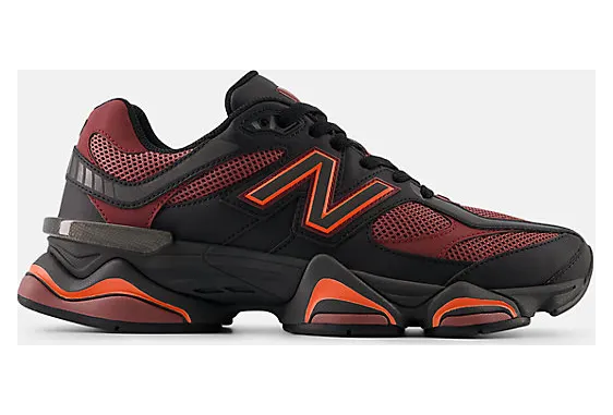 New Balance 9060 “Black / Washed Burgundy” (U9060BLA)