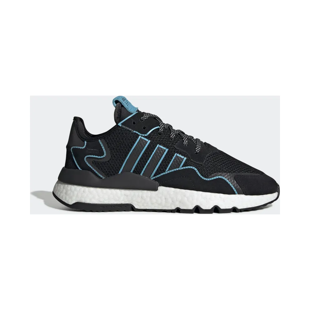 adidas Nite Jogger Schuh Core Black / Bright Cyan / Cloud White (FV3591)
