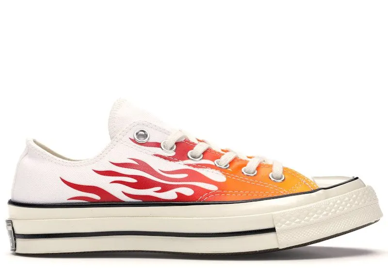 Converse Chuck Taylor All-Star 70s Ox Archive Print Flames White/Enamel Red-Bold Mandarin (165029C)