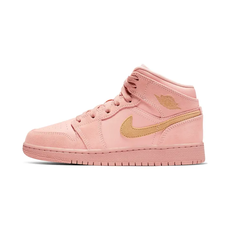 Jordan 1 Mid Coral Gold (GS) “Coral Stardust / Club Gold” (BQ6931-600)