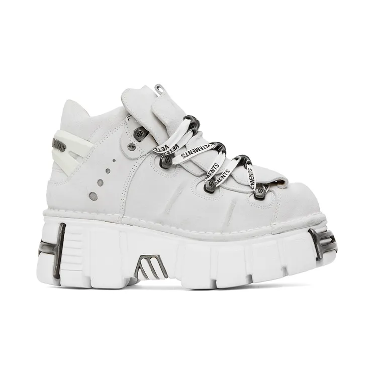 VETEMENTS White New Rock Edition Platform Sneakers (UA53SN200W)