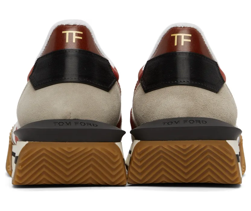 TOM FORD White & Grey James Sneakers (J1292T-LCL246) (4)