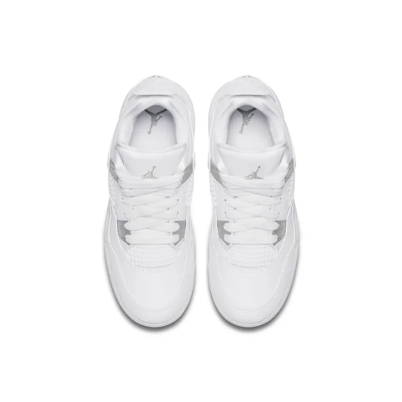 Jordan 4 Retro Pure Money 2017 (PS) White/Metallic Silver-Pure Platinum (308499-100)
