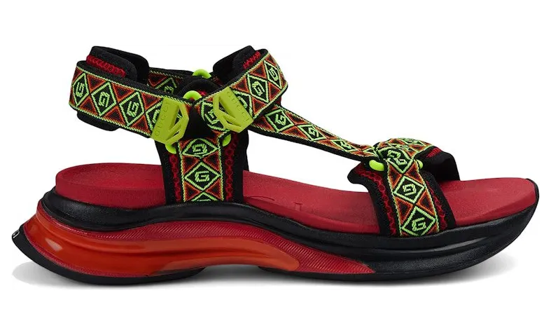 Gucci Run Sandal Red Multi (746299 FAB0J 1341)