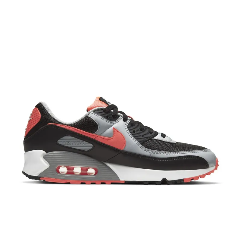 Nike Air Max 90 Black Radiant Red Wolf Grey Black/Radiant Red-White-Wolf Grey (CZ4222-001)