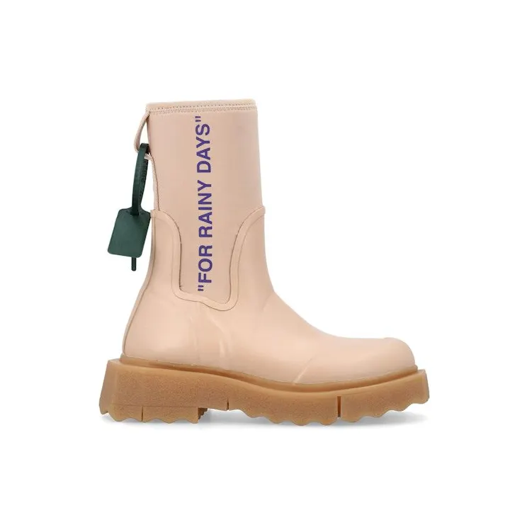 OFF-WHITE For Rainy Days Rain Boot Rose (OWIE016F22MAT0013037)