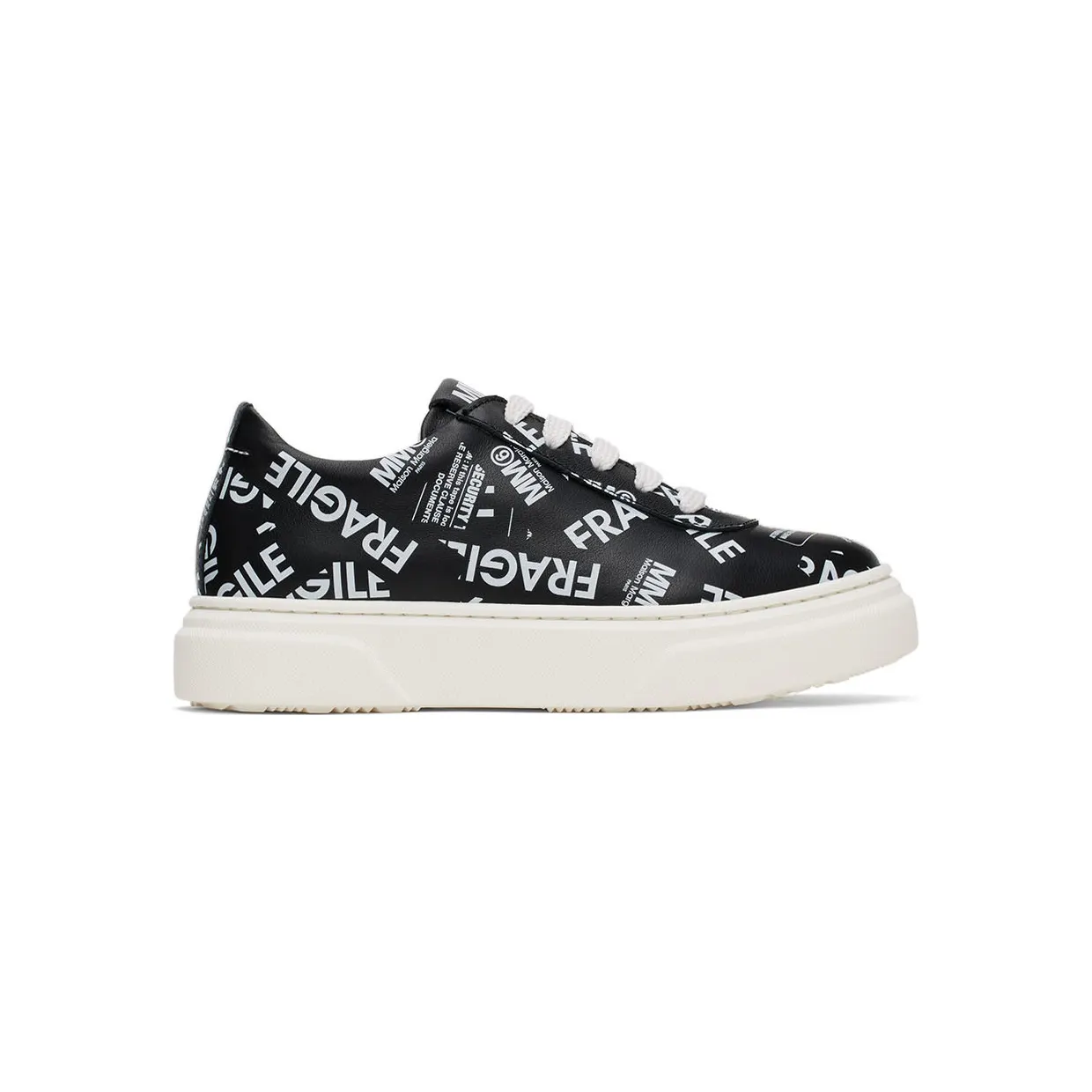 MM6 Maison Margiela Kids Black All Over Logo Sneakers (70338)