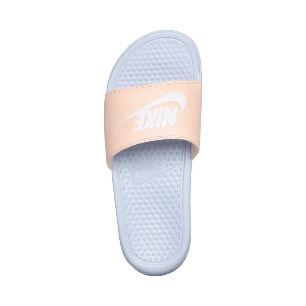 Nike Benassi JDI “Hydrogen Blue / Washed Coral / White” (343881-412)