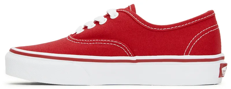 Vans Kids Red & White Authentic Little Kids Sneakers (VN000WWX6RT1)