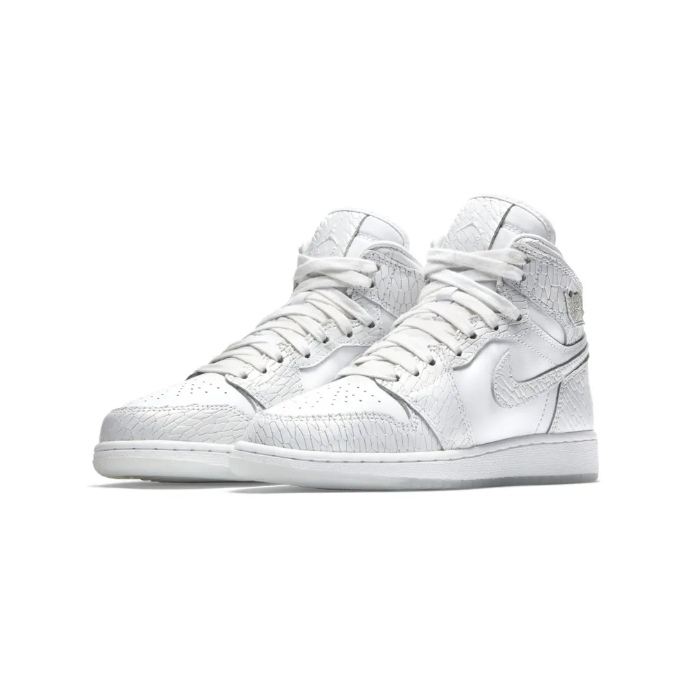 Jordan 1 Retro High Heiress Pure Platinum (GS) White/White-Pure Platinum (832596-100)