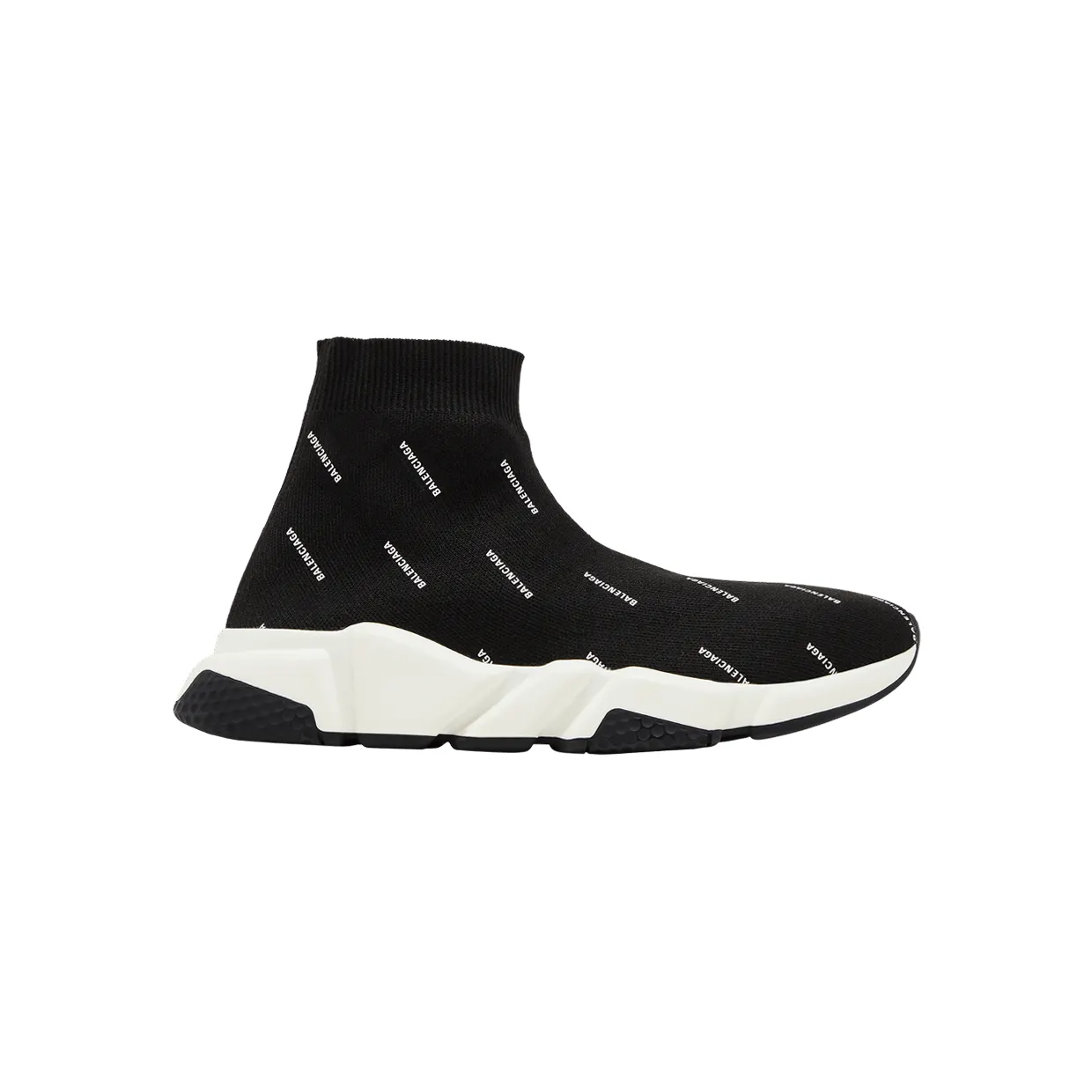 Balenciaga Speed Trainer Logo Print Black White 2020 (W) (525721 W0650 1006)
