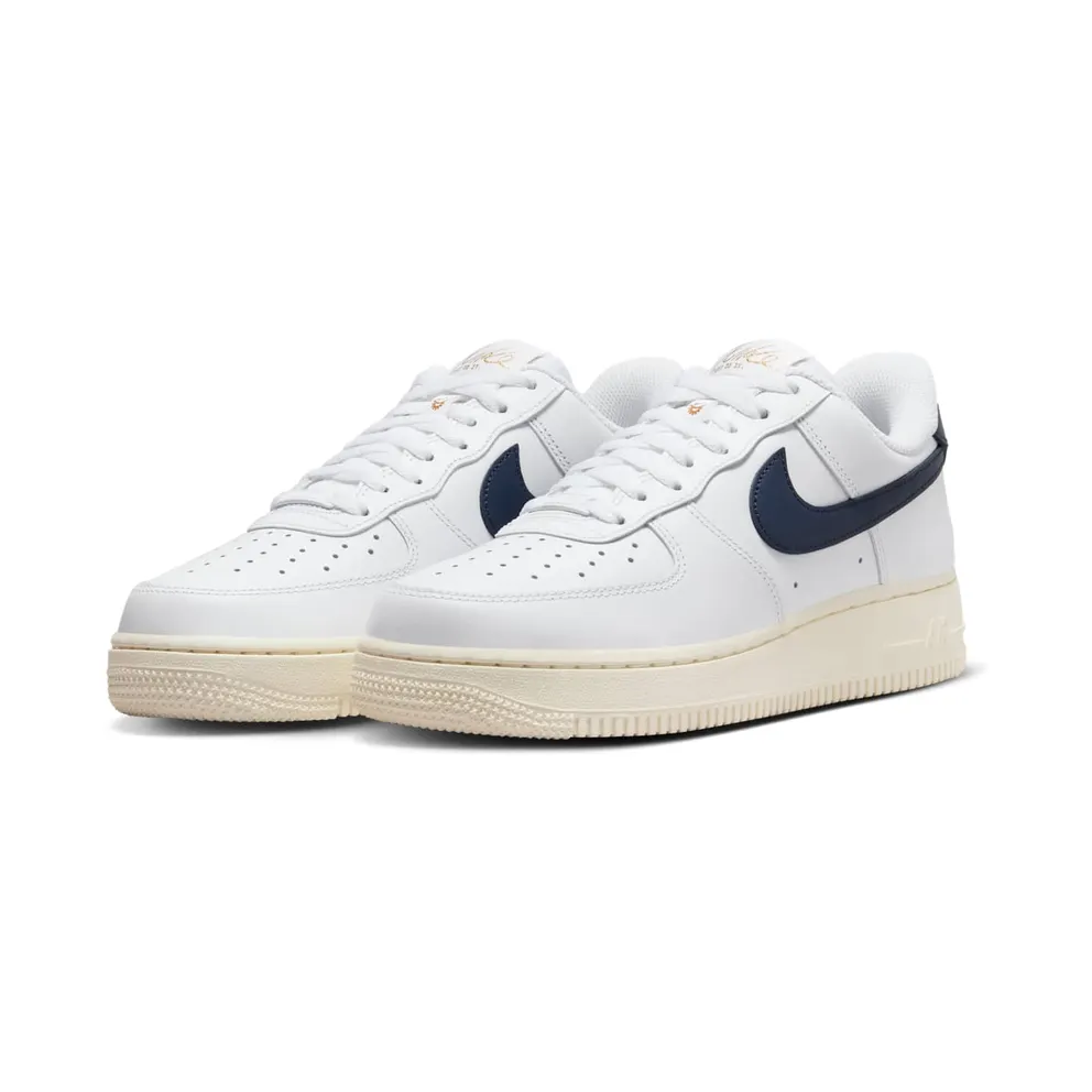 Nike Air Force 1 Low ’07 Flyease Olympic “White / Pale Ivory / Metallic Gold / Obsidian” (HJ9122-100)