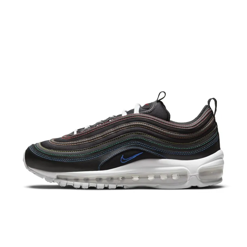 Nike Air Max 97 Black Rainbow Stitching (W) (DJ5999-001)
