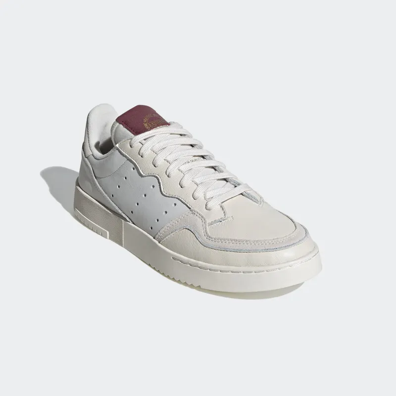 Adidas Supercourt ‘Chalk White Burgundy’ Chalk White/Chalk White/Collegiate Burgundy (EF5868)