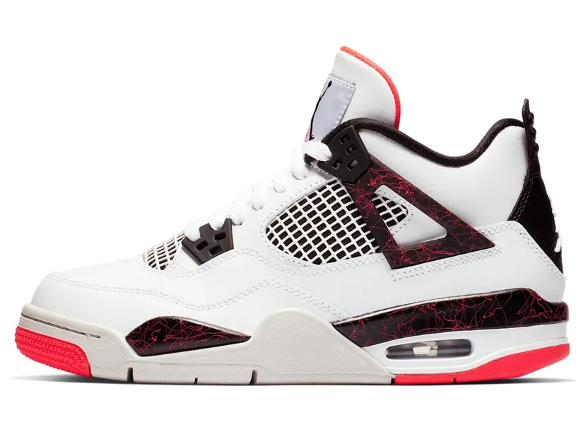 Air Jordan 4 Retro GS “White / Bright Crimson / Black” (408452-116)