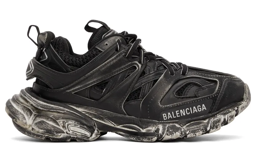 Balenciaga Black Faded Track Sneakers (542436 W3CN2)