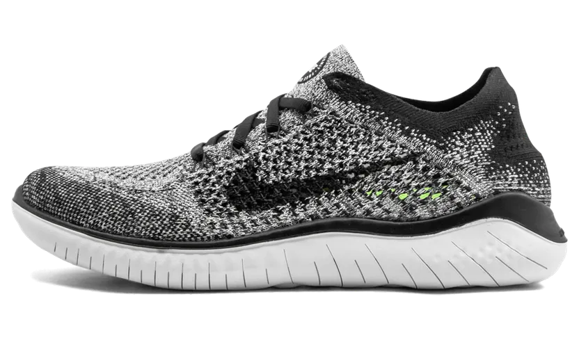 Nike Free RN Flyknit 2018 White Black (942839-101)