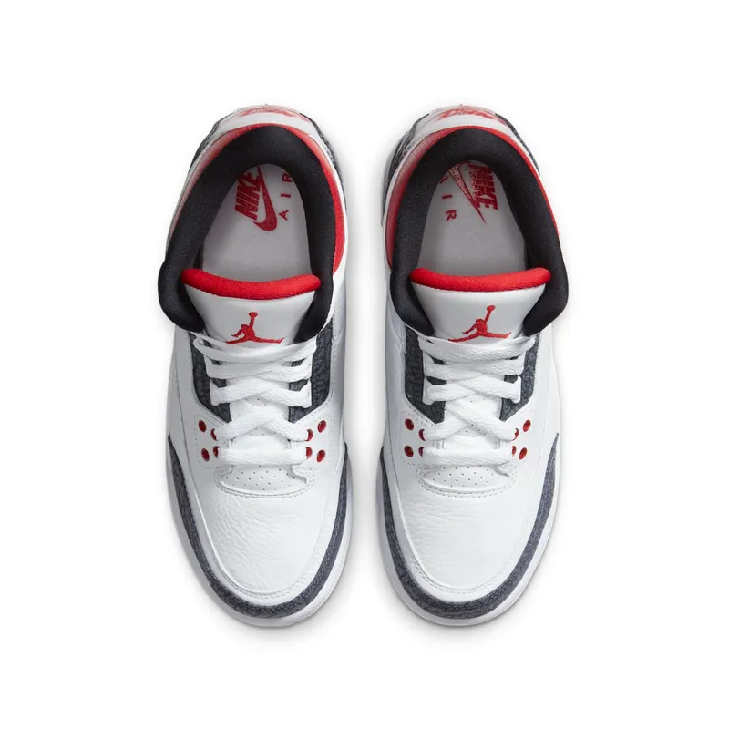 Jordan 3 Retro SE Fire Red Denim (GS) White/Fire Red-Black (CZ6634-100)