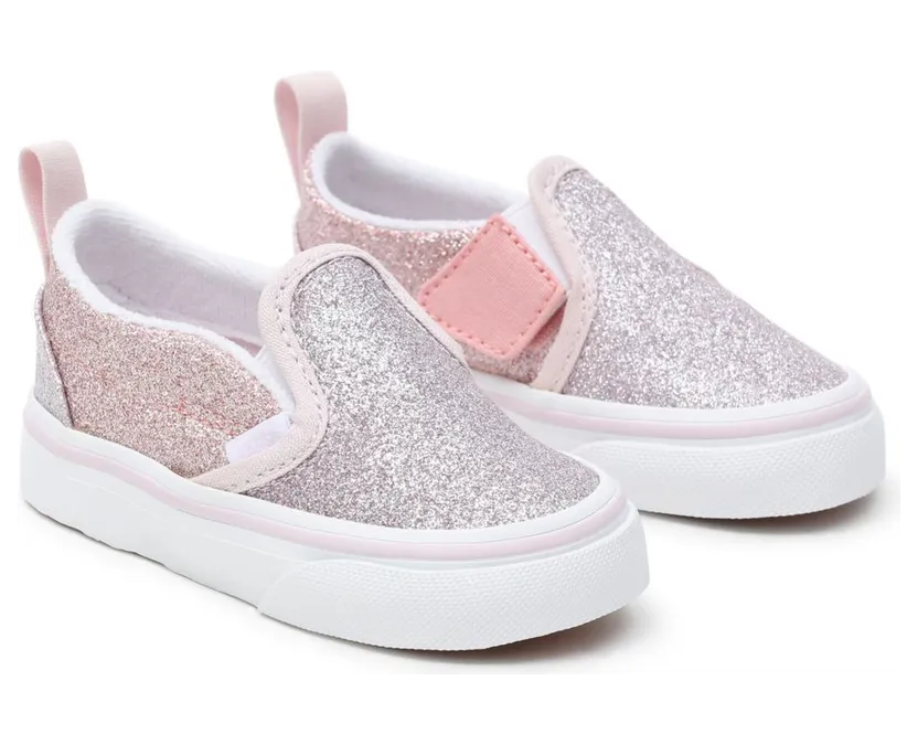 VANS 2-tone Glitter Slip-on Velcro Peuterschoenen Roze (VN000UBS99B)