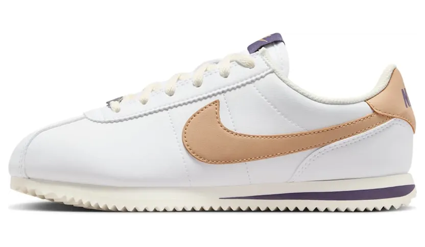 Nike Cortez “White / Dark Raisin / Pale Ivory / Hemp” (DM0950-110)