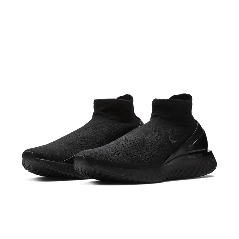 Nike Rise React Flyknit Triple Black Black/Black-White (AV5554-003)