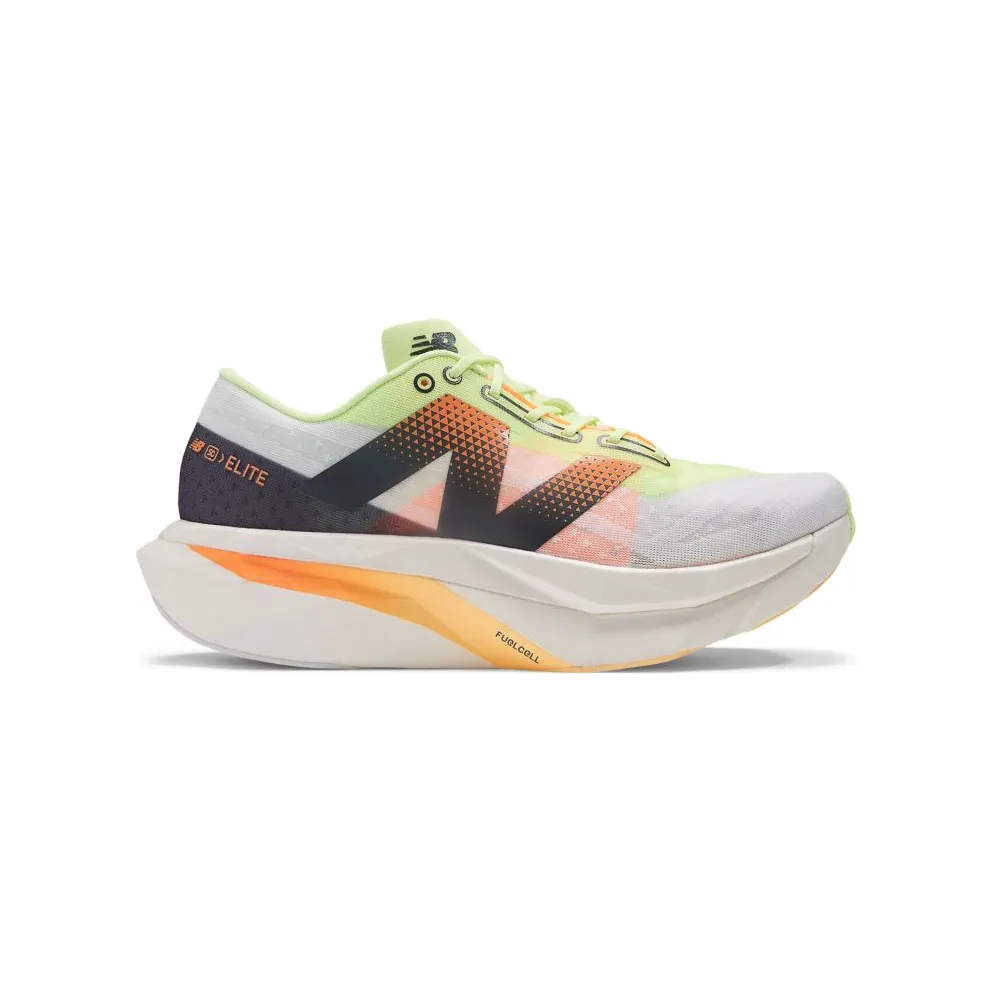 New Balance FuelCell SuperComp Elite v4 White Bleached Lime Glo Hot Mango (MRCELLA4)