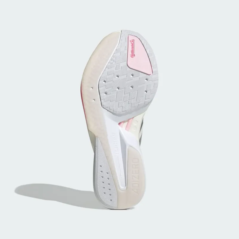 Adidas Adizero Boston 13 Core White / Silver Metallic / Clear Pink (JQ9667)