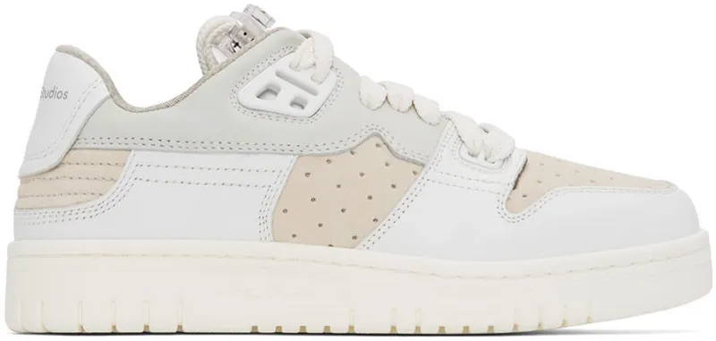Acne Studios White & Off-White Paneled Low Top (AD0455-)