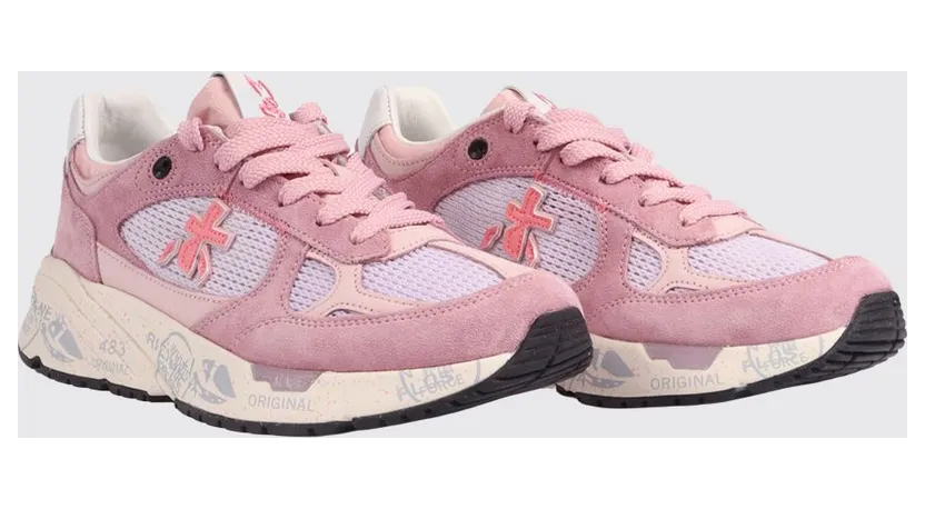 Premiata Mased Laminated Leather and Nylon Pink (MASED8220)