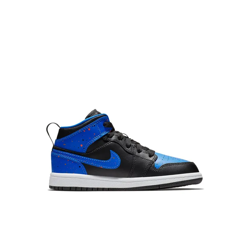 Jordan 1 Mid Royal Paint Splatter (640734-048)
