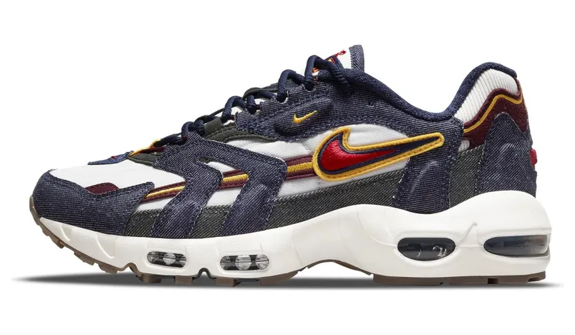Nike Air Max 96 II QS Blackened Blue (2021) – “Blackened Blue / Gym Red / Light Bone” (DJ6742-400)