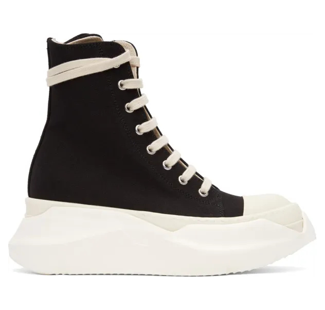 Rick Owens Drkshdw Black Abstract High Sneakers (DS21S2840 TNAP)