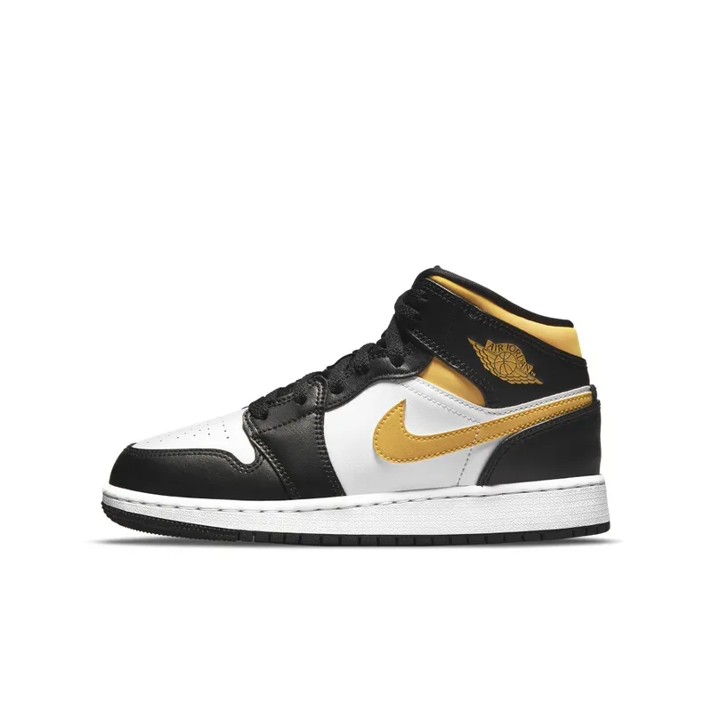 Air Jordan 1 Mid GS “Pollen / Black / White” (554725-177)