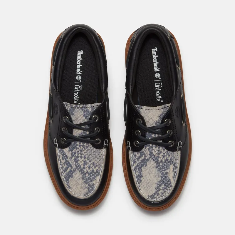 Timberland Stone Street Platform Boat Shoe Snake Print Suede (TB0A2GVF-AFT)