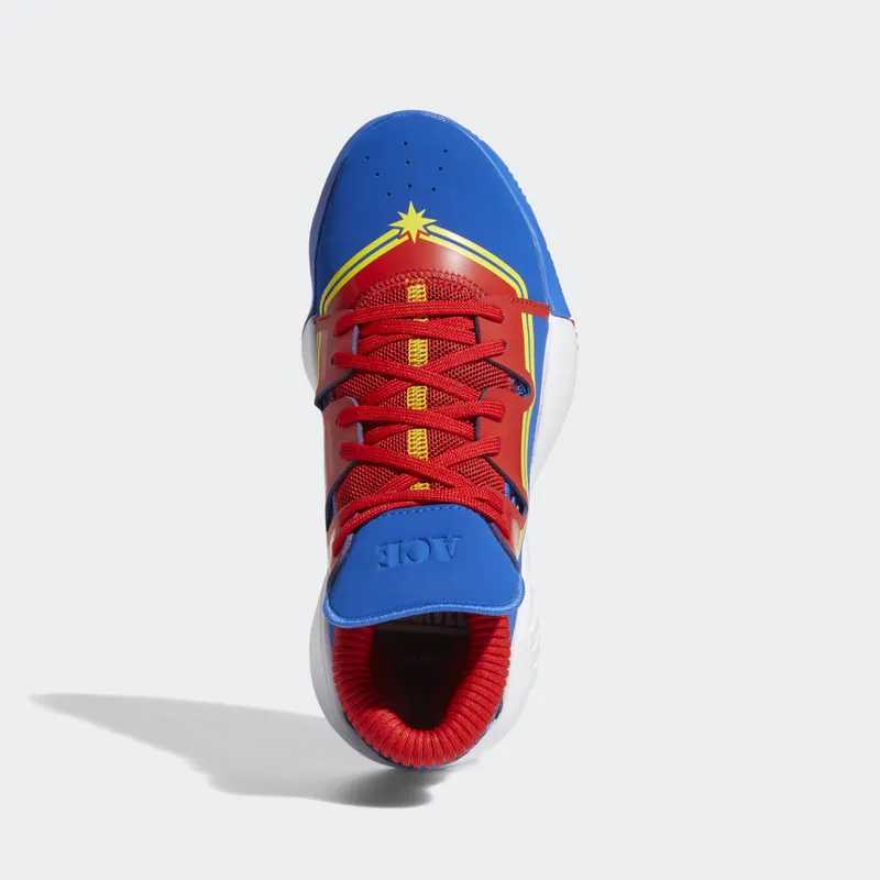 adidas Pro Vision Marvel Captain Marvel (Youth) Blue/Red Solid/Bright Yellow (EG2628)