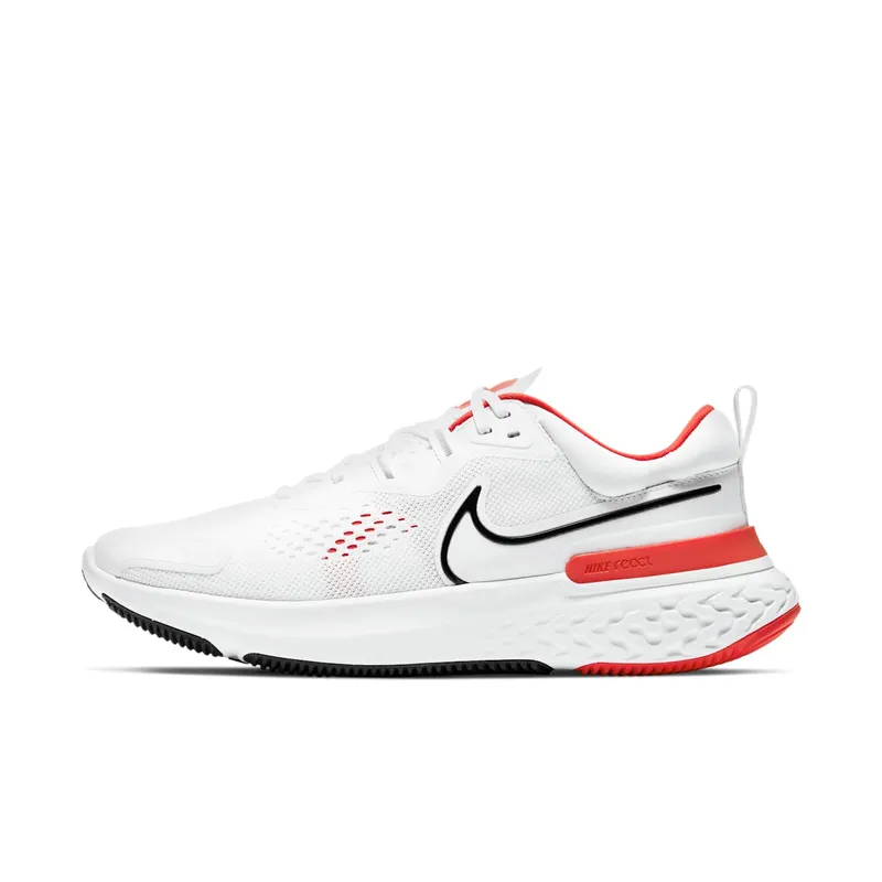Nike React Miler 2 “White / Chile Red / Platinum Tint / Black” (CW7121-100)