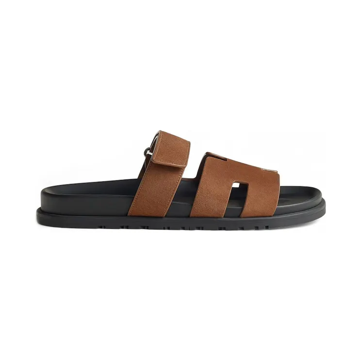 Hermes Chypre Sandal Brun Fumé Suede Goatskin (H222856Z-E5390)