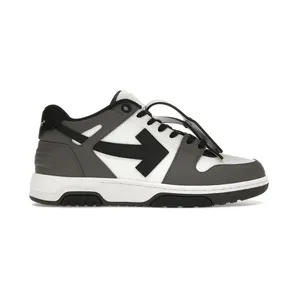 OFF-WHITE Out Of Office OOO Low Tops Dark Gray Black (OMIA189S24LEA0060710)